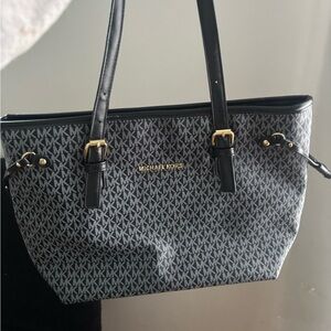 Michael Kors Monogram Black and Gray Tote